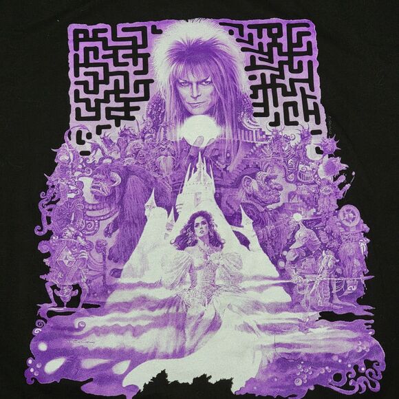 Rock Me Apparel SS Black Unisex Tee "David Bowie Labyrinth" - Size XL - Picture 1 of 5